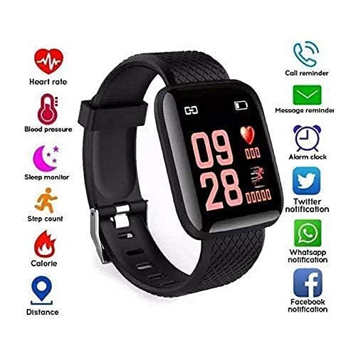 Black Smart Watch | Fitness Tracking & Smart Alerts