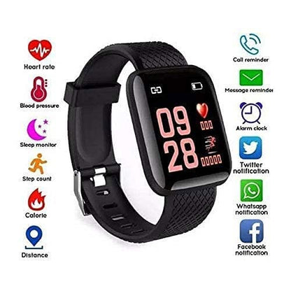 Black Smart Watch | Fitness Tracking & Smart Alerts