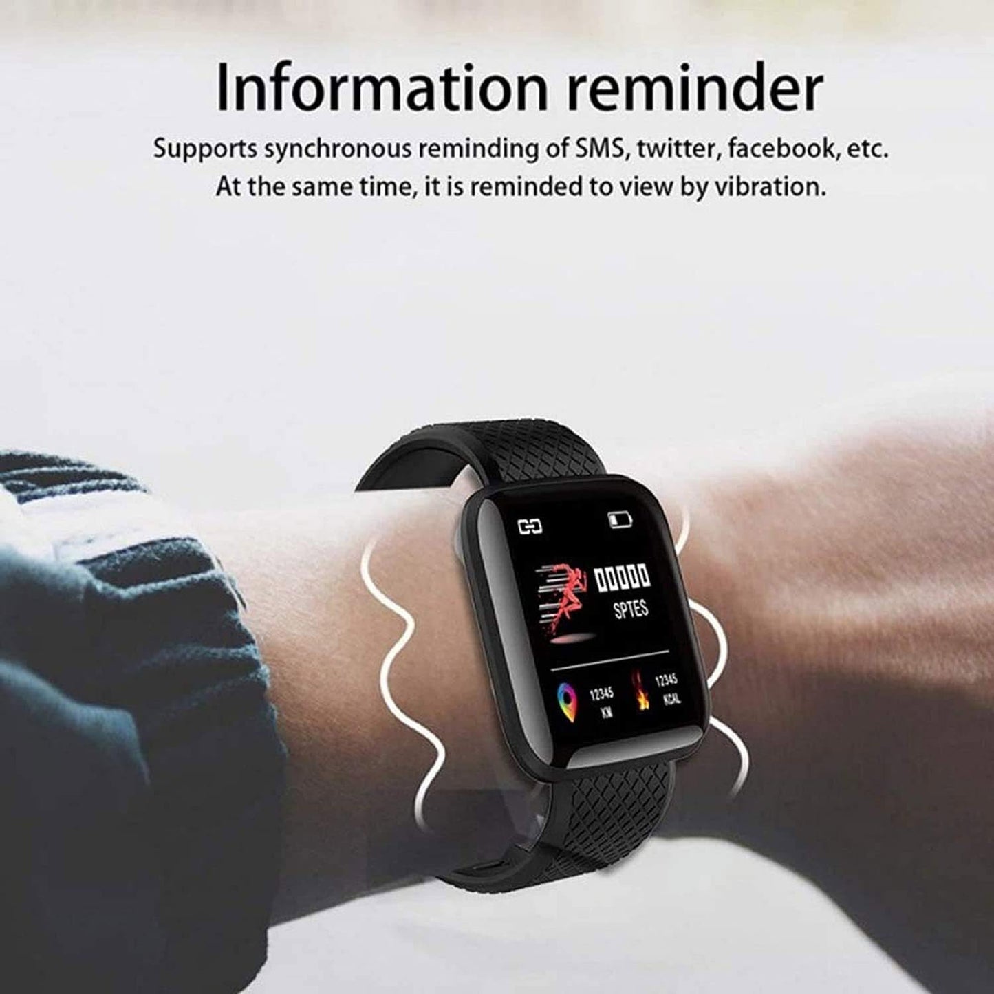 Black Smart Watch | Fitness Tracking & Smart Alerts