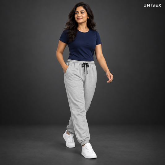 Unisex Premium Charcoal Grey Regular-Fit Sports Lower