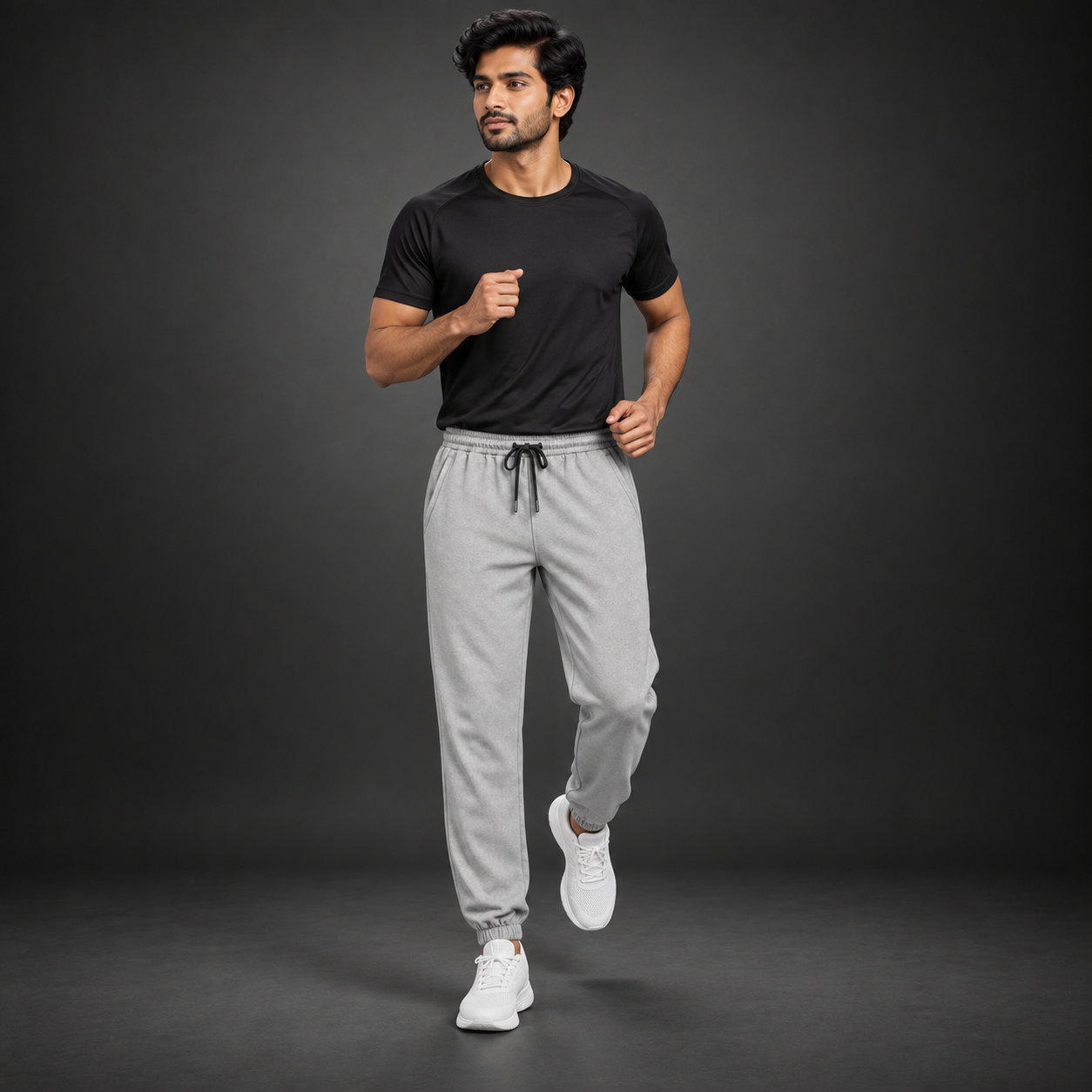 Unisex Premium Charcoal Grey Regular-Fit Sports Lower