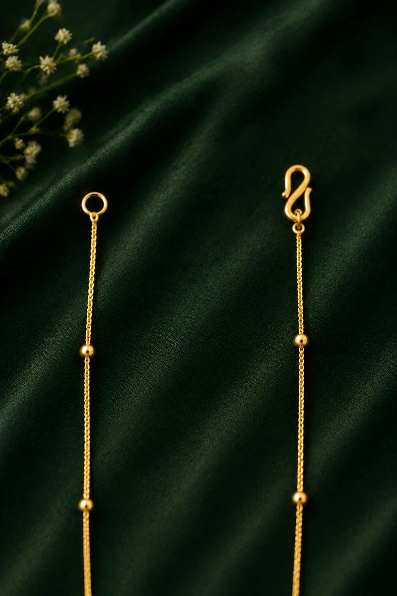 Gold-Tone Artificial Beaded Chain Necklace