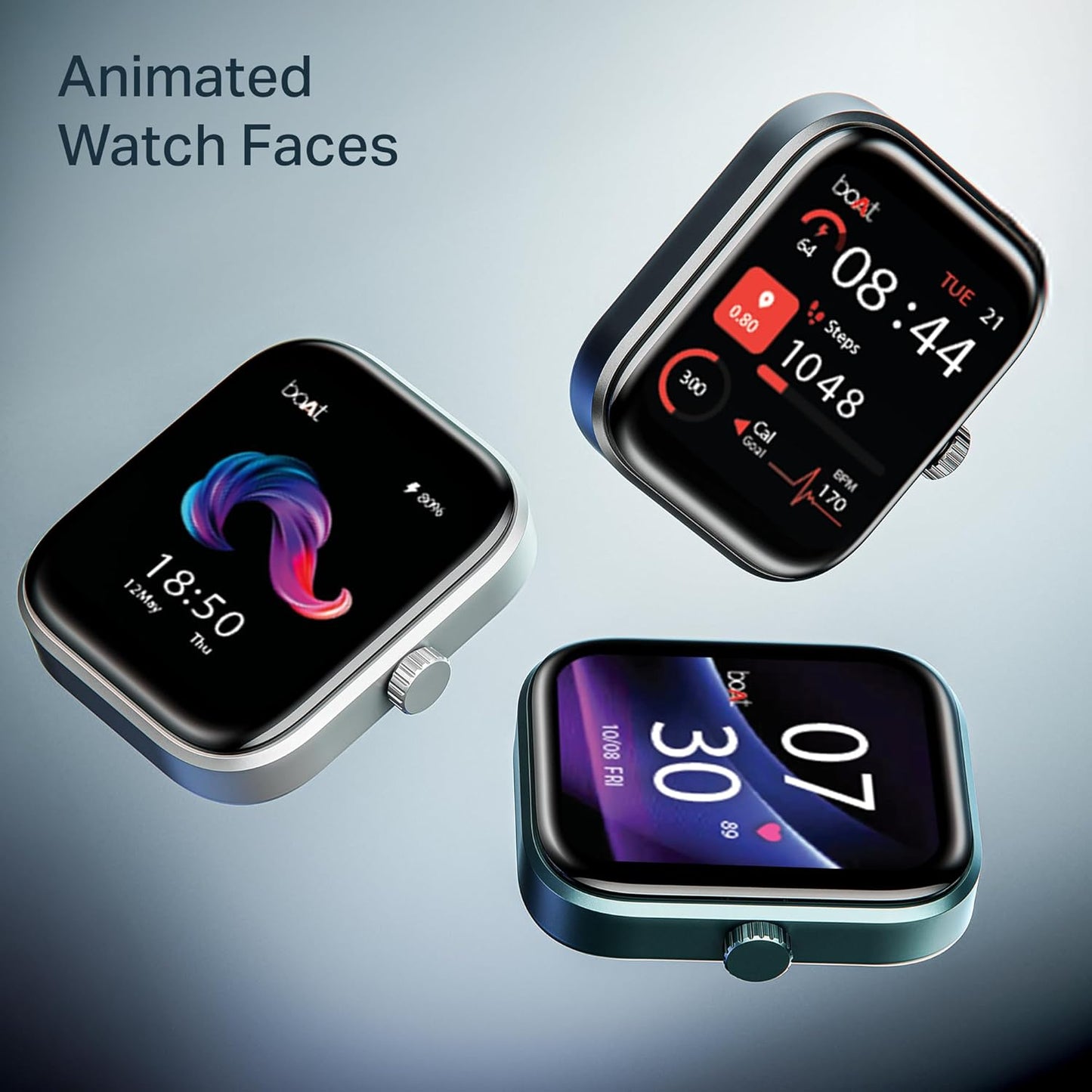 boAt Wave Call 3 Aqua Blue | Bluetooth Calling Smartwatch