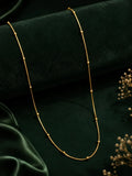 Gold-Tone Artificial Beaded Chain Necklace