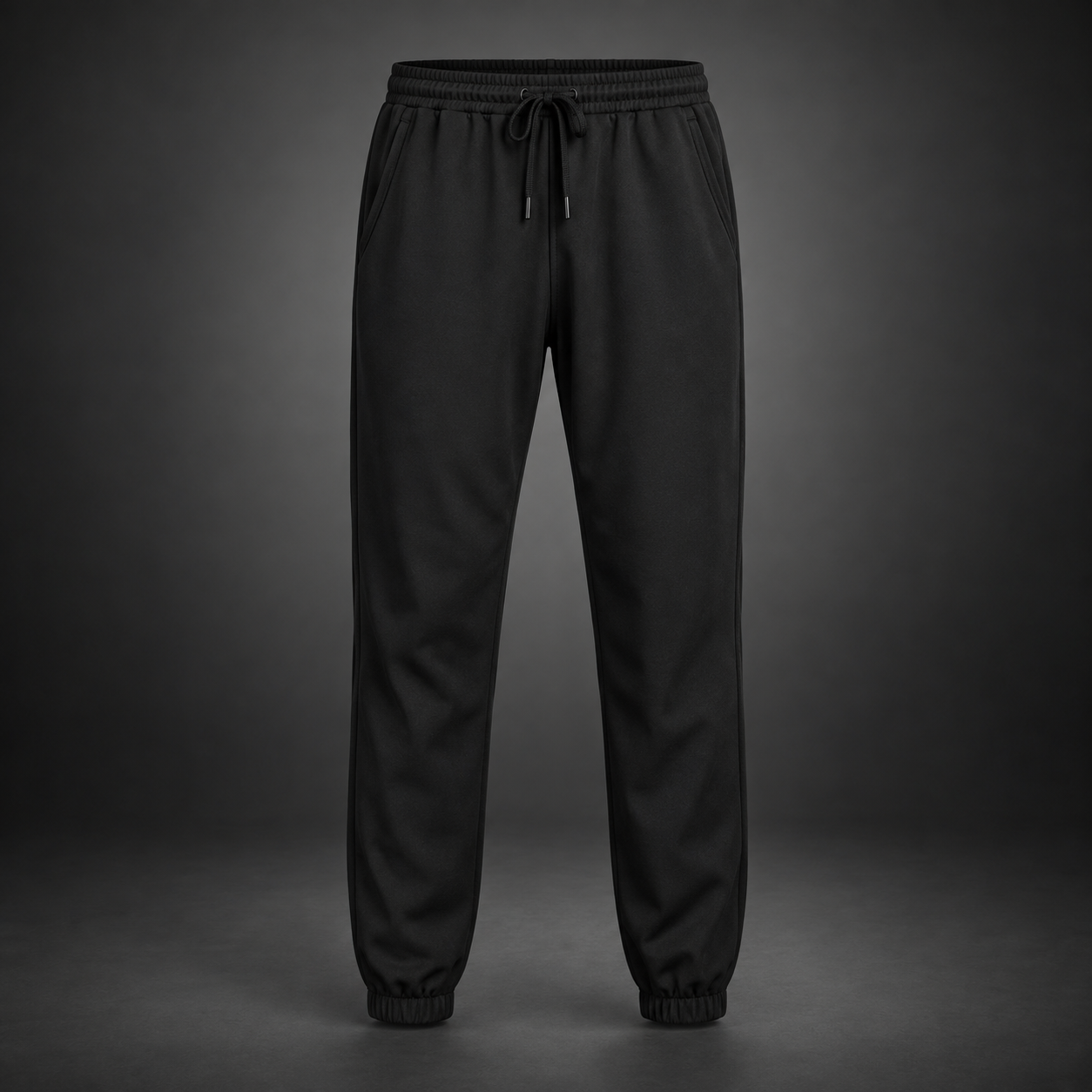 Unisex Premium Black Regular-Fit Sports Lower with Drawstring