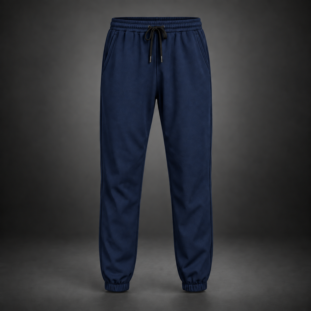 Unisex Premium Navy Blue Regular-Fit Sports Lower with Drawstring