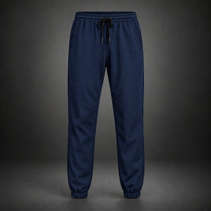 Unisex Premium Navy Blue Regular-Fit Sports Lower with Drawstring