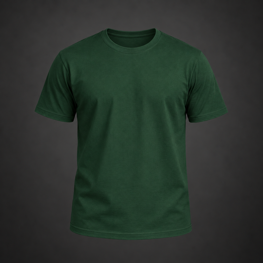 Men’s Premium Green Regular-Fit Round Neck T-Shirt