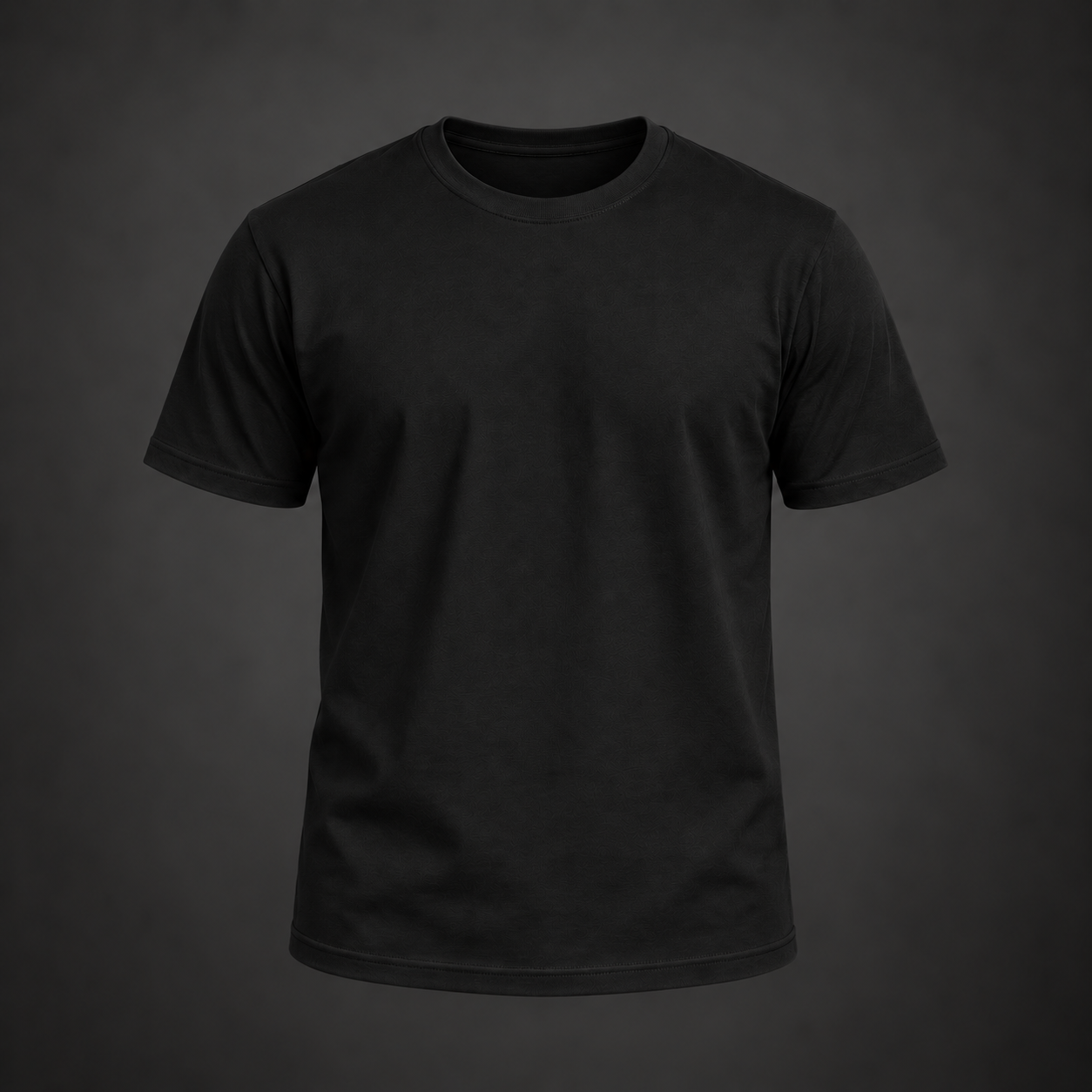 Men’s Premium Black Regular-Fit Round Neck T-Shirt