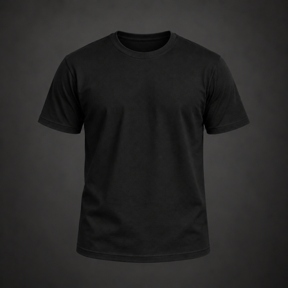Men’s Premium Black Regular-Fit Round Neck T-Shirt