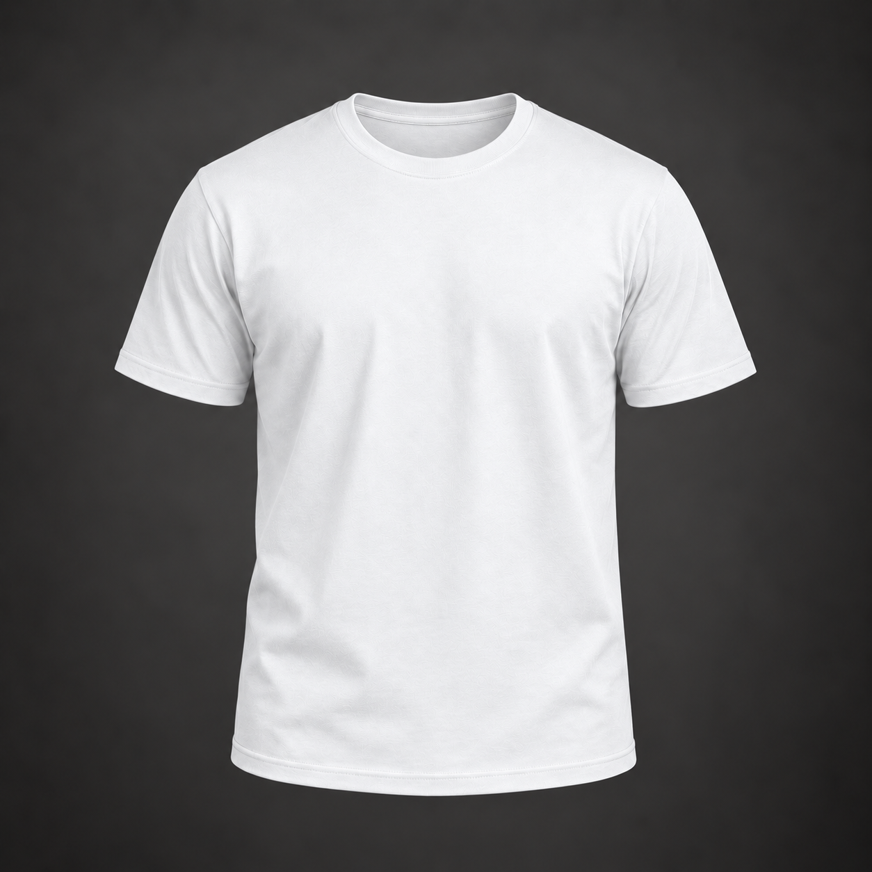 Men’s Premium White Regular-Fit Round Neck T-Shirt