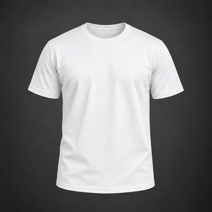 Men’s Premium White Regular-Fit Round Neck T-Shirt