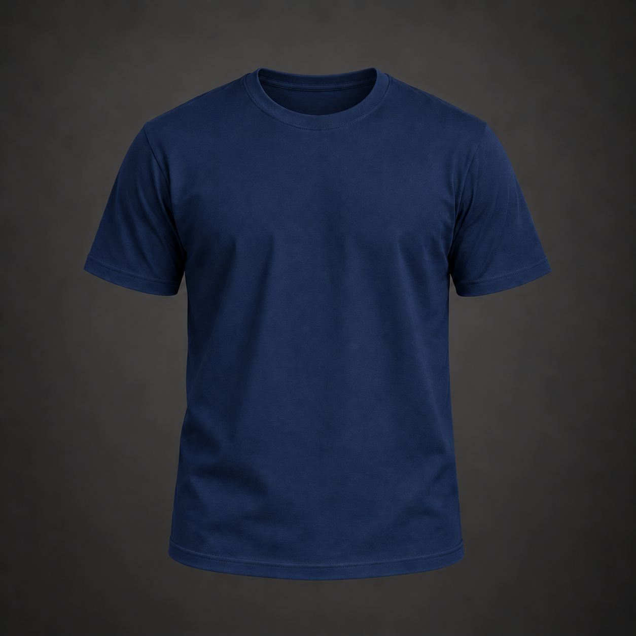 Men’s Premium Navy Blue Regular-Fit Round Neck T-Shirt