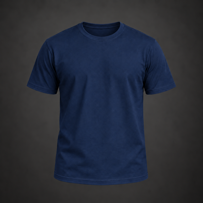Men’s Premium Navy Blue Regular-Fit Round Neck T-Shirt