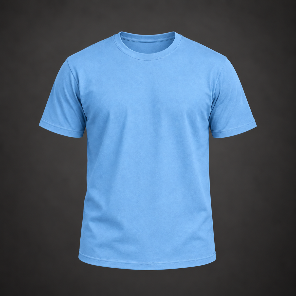 Men’s Premium Sky Blue Regular-Fit Round Neck T-Shirt