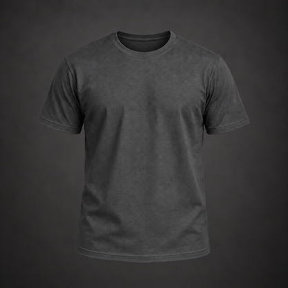 Men’s Premium Charcoal Grey Regular-Fit Round Neck T-Shirt