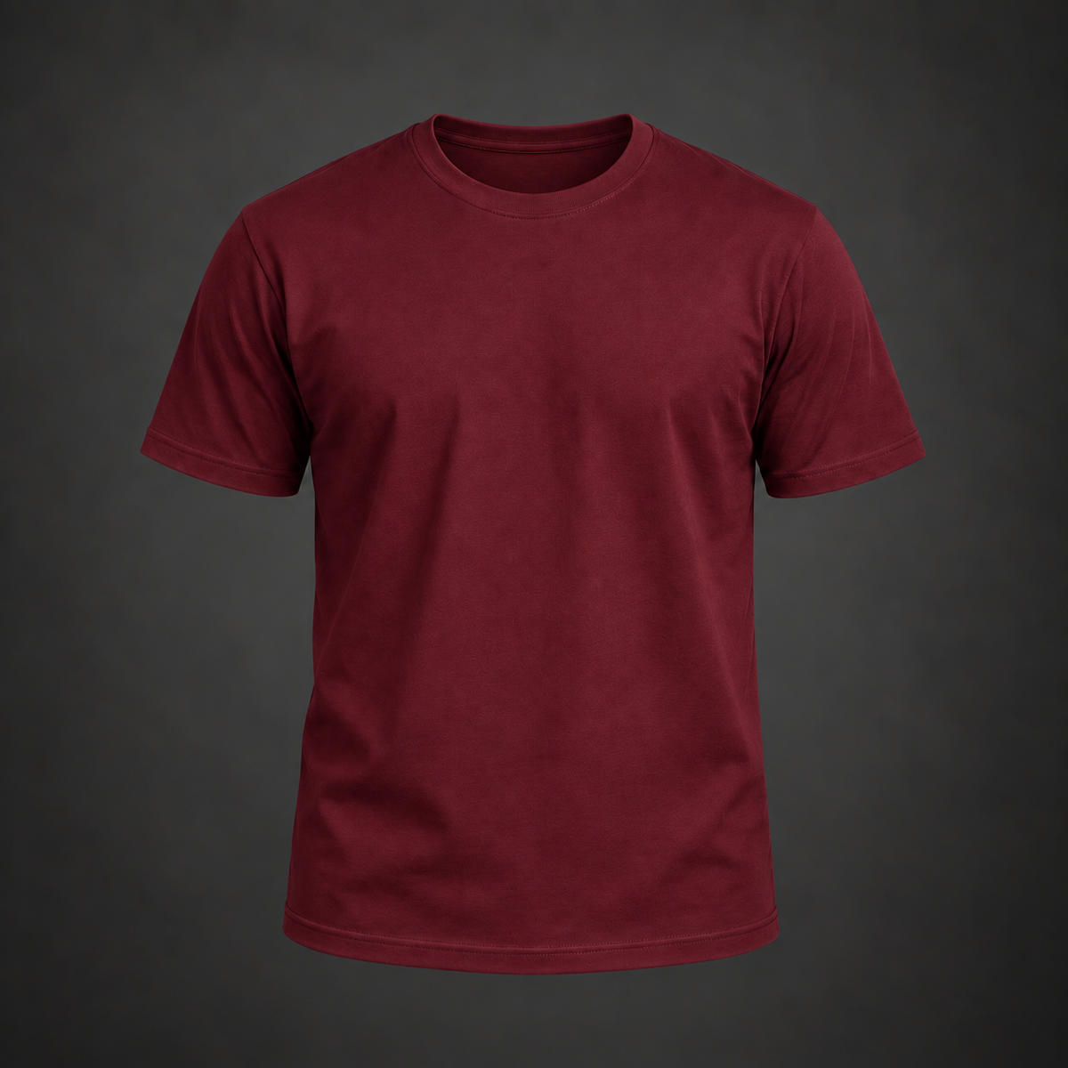 Men’s Premium Maroon Regular-Fit Round Neck T-Shirt