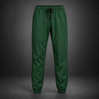 Unisex Premium Dark Green Regular-Fit Sports Lower
