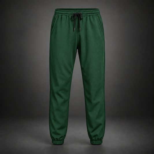 Unisex Premium Dark Green Regular-Fit Sports Lower