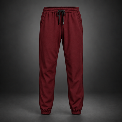 Unisex Premium Maroon Regular-Fit Sports Lower with Drawstring